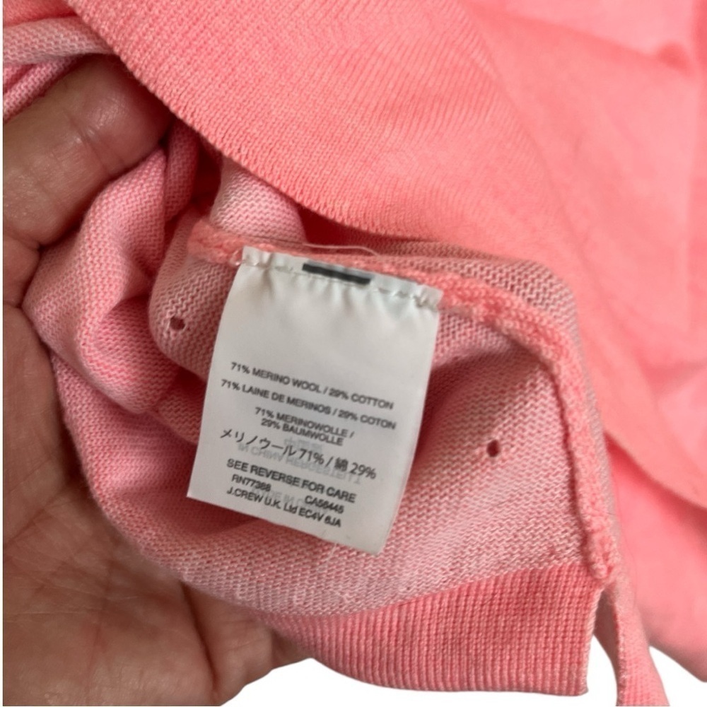 J. Crew hot pink wool blend sweater NWOT size L B-3 - Picture 4 of 8